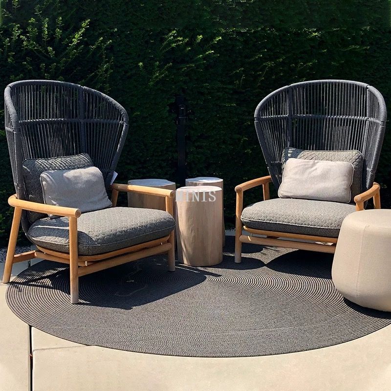 كرسي حديقة مريح من الخشب القوي في الهواء الطلق في الصين