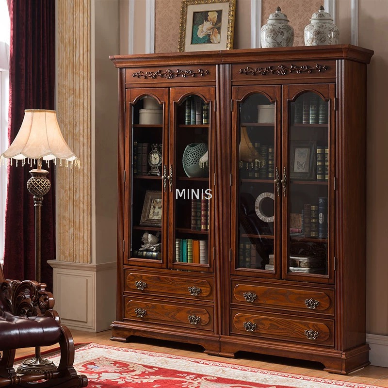 مكتب تنفيذي من الخشب الصلب العتيق لغرفة العمل