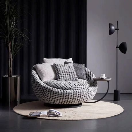 إيطاليا غرفة المعيشة كرسي أريكة دوار دائري مع صينية