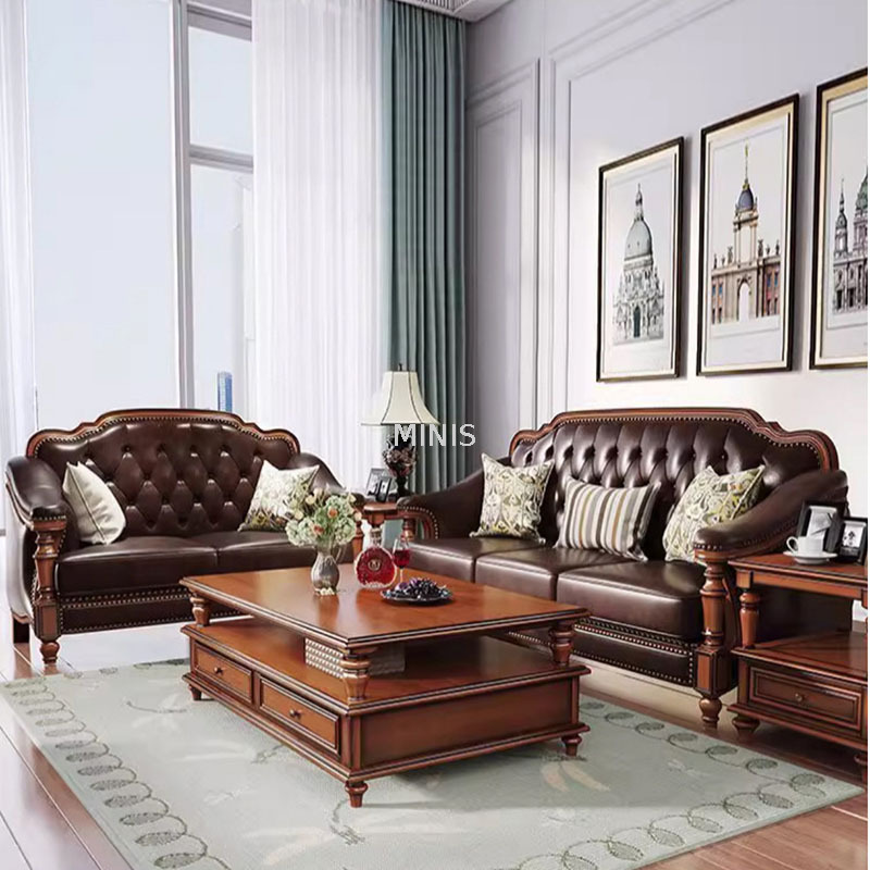 مكتب تنفيذي من الخشب الصلب العتيق لغرفة العمل