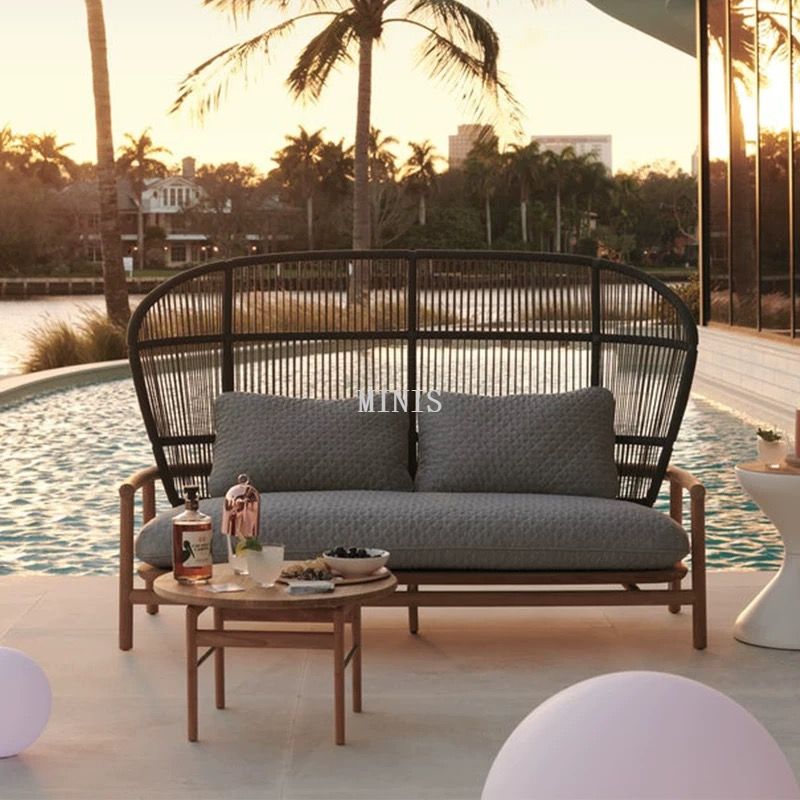 كرسي حديقة مريح من الخشب القوي في الهواء الطلق في الصين