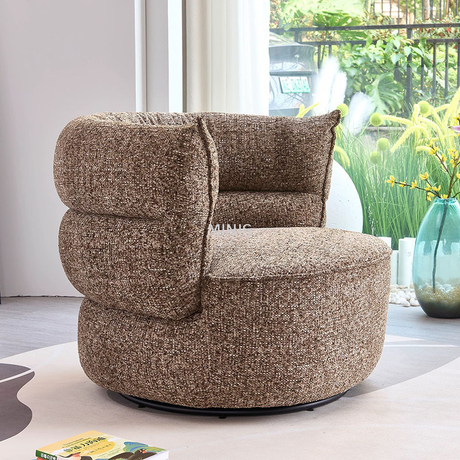 غرفة المعيشة جيدة نوعية النسيج مرنة كرسي دوار واحد