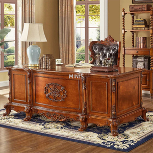 مكتب تنفيذي من الخشب الصلب العتيق لغرفة العمل