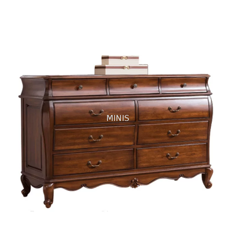 خزانة جانبية خشبية مع مساحة تخزين كبوفيه لغرفة المعيشة/الطعام