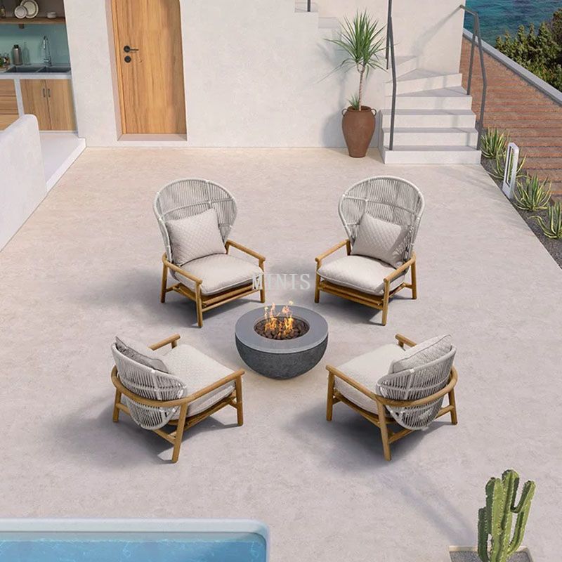 كرسي حديقة مريح من الخشب القوي في الهواء الطلق في الصين