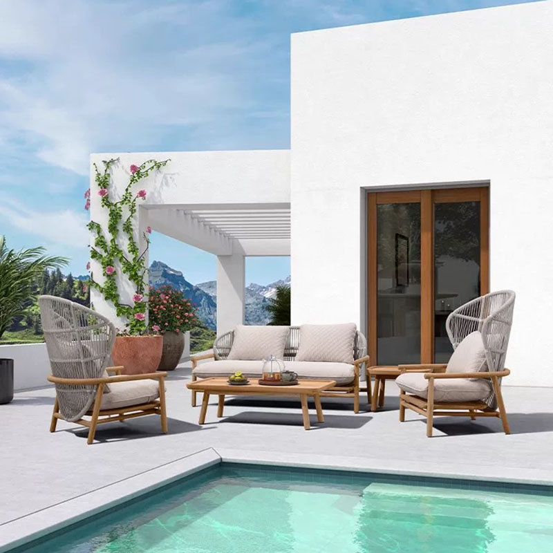 كرسي حديقة مريح من الخشب القوي في الهواء الطلق في الصين